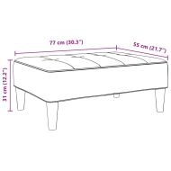Табуретка, тъмносива, 77x55x31 см, кадифе