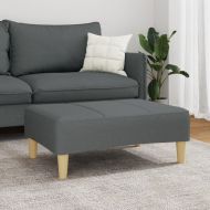 Табуретка, тъмносива, 77x55x31 см, плат