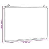 Магнитна бяла дъска 80x60x1,7 см алуминий
