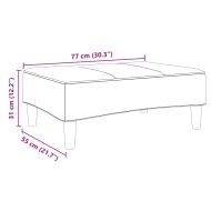 Табуретка, тъмносива, 77x55x31 см, кадифе