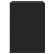 Ъглов скрин с чекмеджета, черен, 60x41x58 см, инженерно дърво