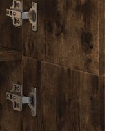 Висок шкаф, опушен дъб, 70x35x180 см, инженерно дърво