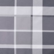 Възглавници за столове 6 бр сиво каре 50x50x4 см Оксфорд плат