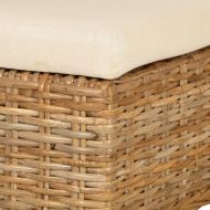 Трапезни столове, 2 броя, кубу ратан, мангова дървесина