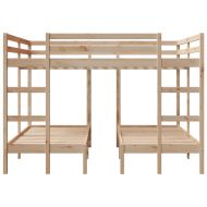 Рамка за тройно легло, 160x200/80x160 см, бор масив