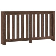 Капак за радиатор, кафяв дъб, 149x20x82 см, инженерно дърво