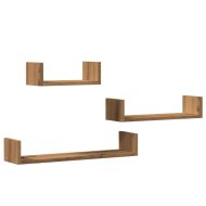 Стенни рафтове, 2 бр, дъб артизан, инженерно дърво446