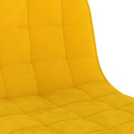 Бар табуретки, 2 бр, жълти, кадифе