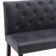 Пейка, 120 см, сива, изкуствен велур