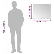 Стенно огледало, 60x50 см, стъкло