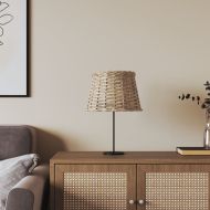 Абажур за лампа кафяв Ø25x17 см ракита