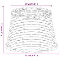 Абажур за лампа кафяв Ø25x17 см ракита