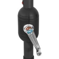 Градински чадър с LED лампички, 400 см, черен