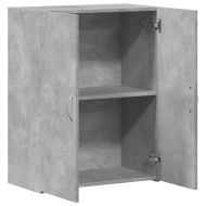 Шкаф за документи, бетонно сив, 60x32x77,5 см, инженерно дърво