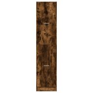 Шкаф органайзер, опушен дъб, 40x41x174,5 см, инженерно дърво