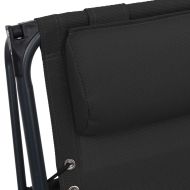 Сгъваем стол-шезлонг, textilene, черен