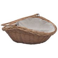 286987 Firewood Basket with Handle 57x46,5x52 cm Brown Willow