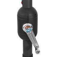 Градински чадър с LED лампички, 400 см, лазурносин