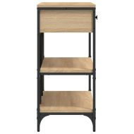 Конзолна маса с чекмеджета и рафтове сонома дъб инженерно дърво