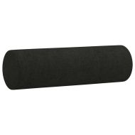 Комплект дивани 2 части с възглавници черен текстил