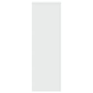 Поставка за растения, бяла, 33x33x100 см, инженерно дърво