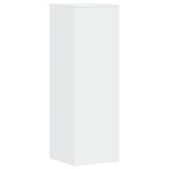 Поставка за растения, бяла, 33x33x100 см, инженерно дърво