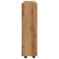 Тясна количка за съхранение 3 нива дъб артизан инженерно дърво