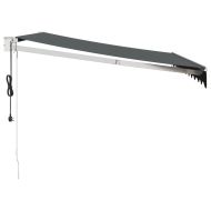 Автоматично прибираща се тента, антрацит, 3,5x2,5 м