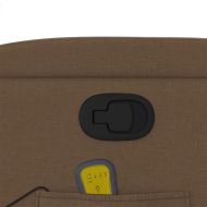 Масажен наклоняем стол, кафяв, текстил