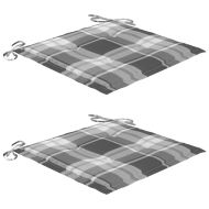 Сгъваеми градински столове, 2 бр, с възглавници, бамбук