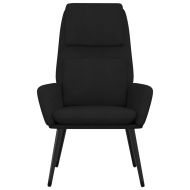 Релакс стол, черен, текстил