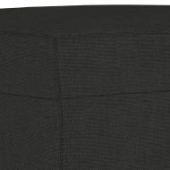 Комплект дивани 3 части с възглавници черен текстил