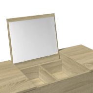 Тоалетка с огледало, дъб сонома, 100x45x76 см