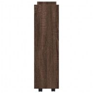 Тясна количка за съхранение 3 нива кафяв дъб инженерно дърво