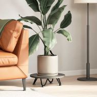 Крака тип „фиба“ за масичка за кафе, 4 бр., черни, 10 см, масивна стомана