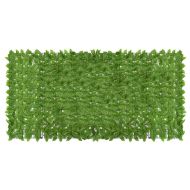 Балконски параван със зелени листа, 300x150 см