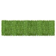 Балконски параван със зелени листа, 500x150 см