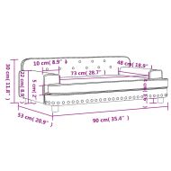 Детски диван, кафяв, 90x53x30 см, кадифе