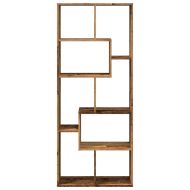Разделител за стая / библиотека, старо дърво, 67x25x161,5 см