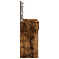 Тоалетка с LED, опушен дъб, 100x40x120 см