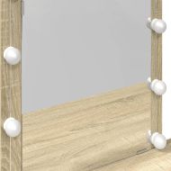 Тоалетка с LED, дъб сонома, 100x40x130 см