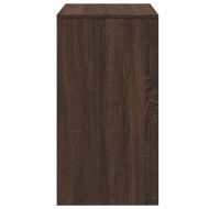 Тоалетка и табуретка, кафяв дъб, 60x40x113,5 см