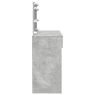 Тоалетка с LED, бетонно сива, 100x40x120 см