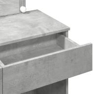 Тоалетка с LED, бетонно сива, 100x40x120 см