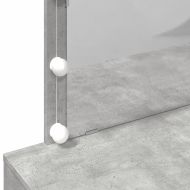 Тоалетка с LED, бетонно сива, 100x40x120 см