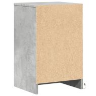 Нощно шкафче с LED осветление, бетонно сив, инженерно дърво