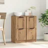 Шкафове 2 бр. дъб Artisan 30x30x70 cm Инженерна дървесина