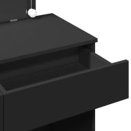 Тоалетка с LED, черна, 100x40x120 см