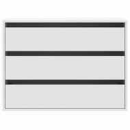 Ъглов скрин с чекмеджета, бял, 80x41x58 см, инженерно дърво