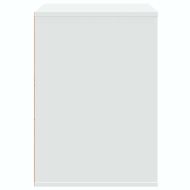 Ъглов скрин с чекмеджета, бял, 80x41x58 см, инженерно дърво